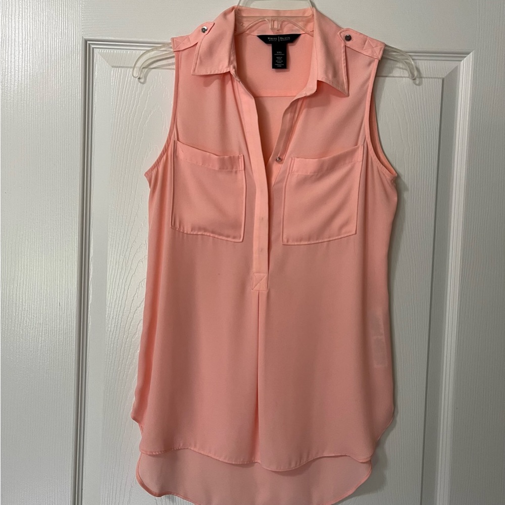 White House Black Market Sleeveless Tunic Top Peach Size XXS